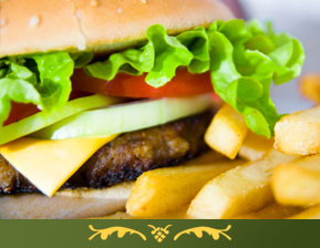burger and fries